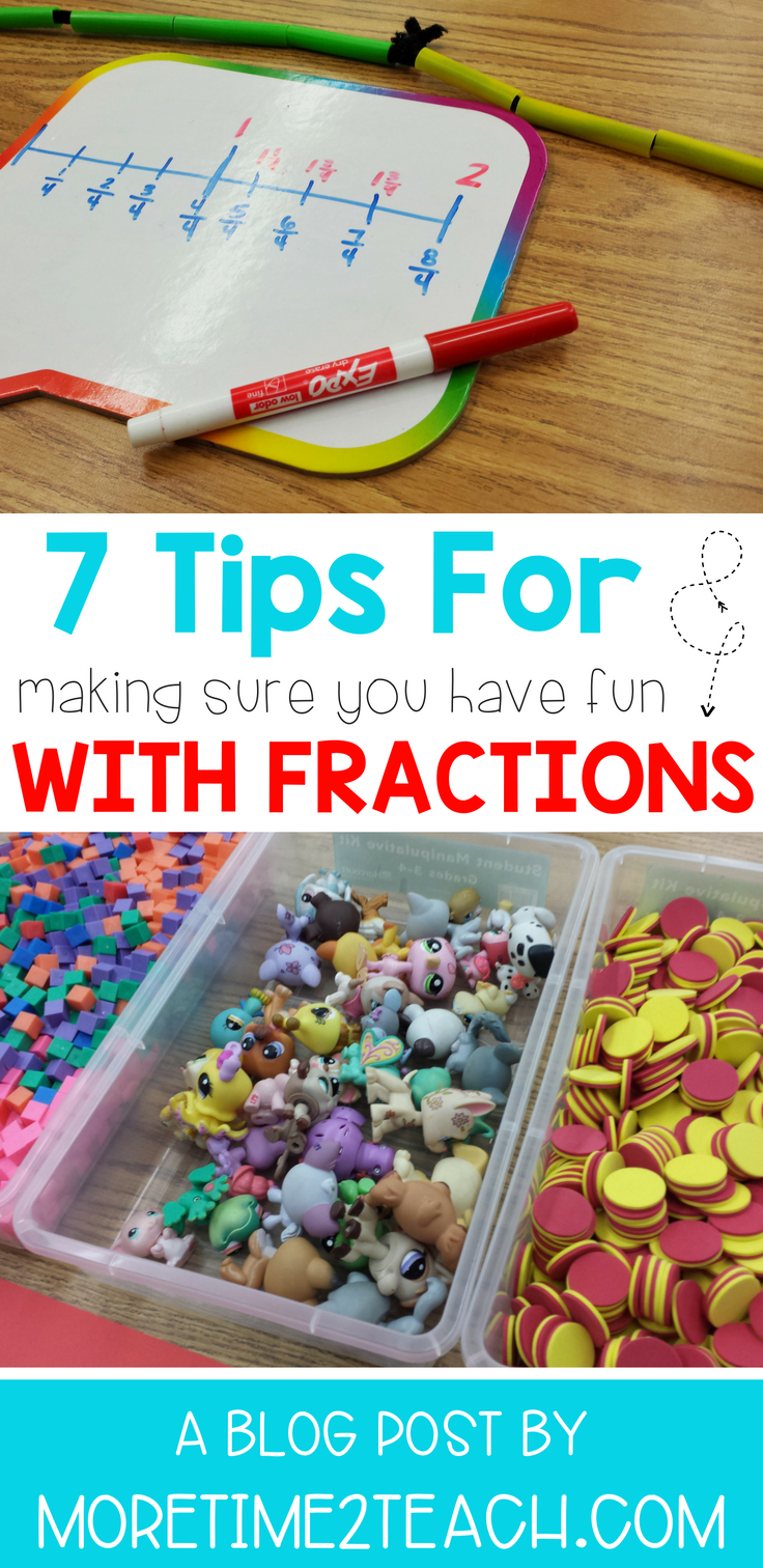 Fractions is one of those tricky topics that students really need to understand. Otherwise, they'll run into trouble in the future. Check out this blog post for 7 easy tips to make sure students are having fun while getting a solid foundation on fractions.