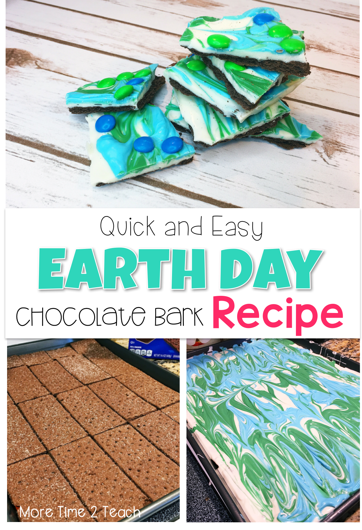 This quick and easy to make Chocolate Bark recipe is a great way to celebrate Earth Day. It's sure to be a hit with the kids and is so simple that anyone can make it! Beware, once you try it you won't be able to put it down!