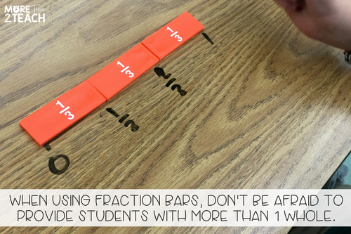 Fractions on a number line is an abstract concept. That's why it's so important to use manipulatives in the classroom so that students are able to make connections. This post shows how fraction bars make everything so much clearer for third graders.
