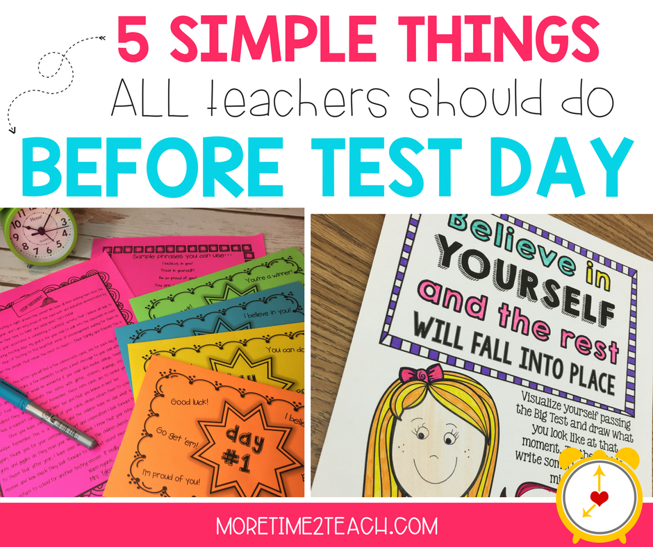 Don’t let testing stress get to you! Read all about 5 simple things that teachers should do BEFORE test day. Between testing motivation, wardrobe tips, and relaxation breathing techniques, we’ve got you covered!